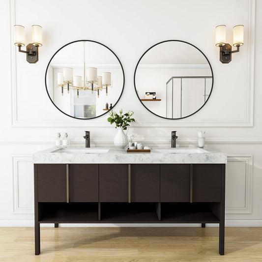 Black Round Bathroom Mirror